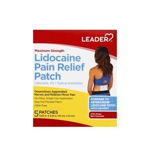 Leader Lidocaine Pain Relief Patch, Maximum Strength